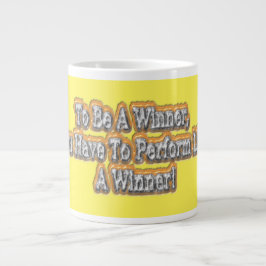 Caneca De Café Grande Belo Design Sobre "Ser Um Vencedor"! T-S