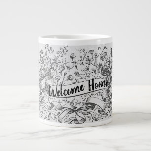 Caneca De Café Grande Bem-vindo ao Home Novo Comprador Doméstico Realce