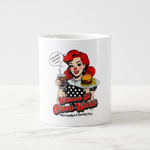 Caneca De Café Grande Bem-Vindo Ao Palhaço De Música Mundial