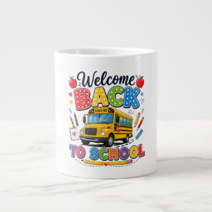 Caneca De Café Grande Bem-vindo de Volta ao Motorista de Ônibus Escolar