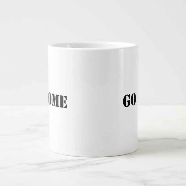 Caneca De Café Grande Bem-vindo / Ir Embora Mug (Frente)