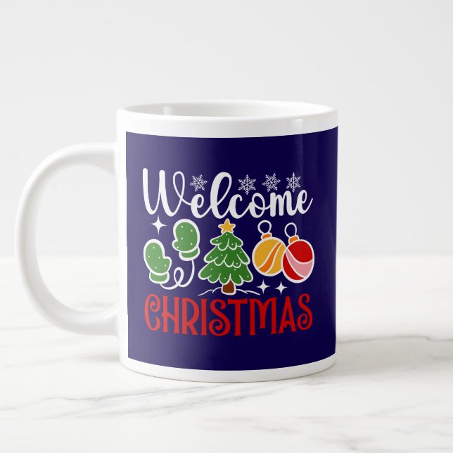 Caneca De Café Grande Bem-vindo Natal-63758 (Esquerda)