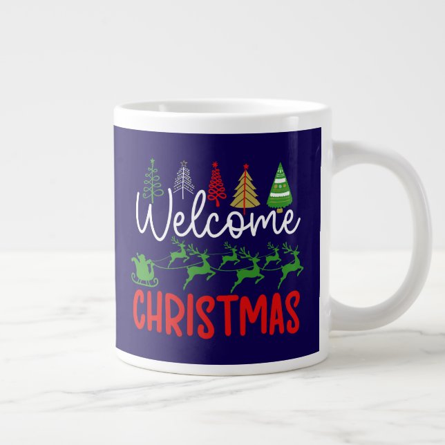 Caneca De Café Grande Bem-vindo Natal-84964 (Direita)
