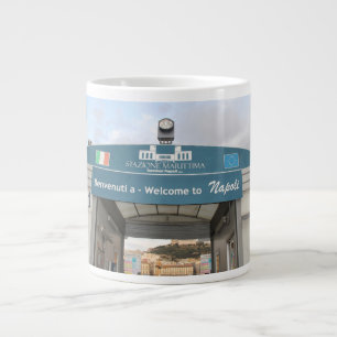 Caneca De Café Grande Bem-vindos a Napoli, Nápoles, Itália, fotografia,