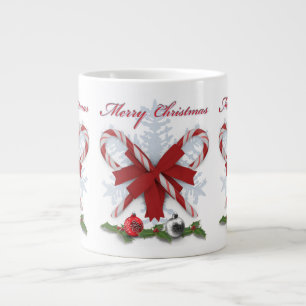 Caneca De Café Grande Bengalas de Natal Feliz Natal