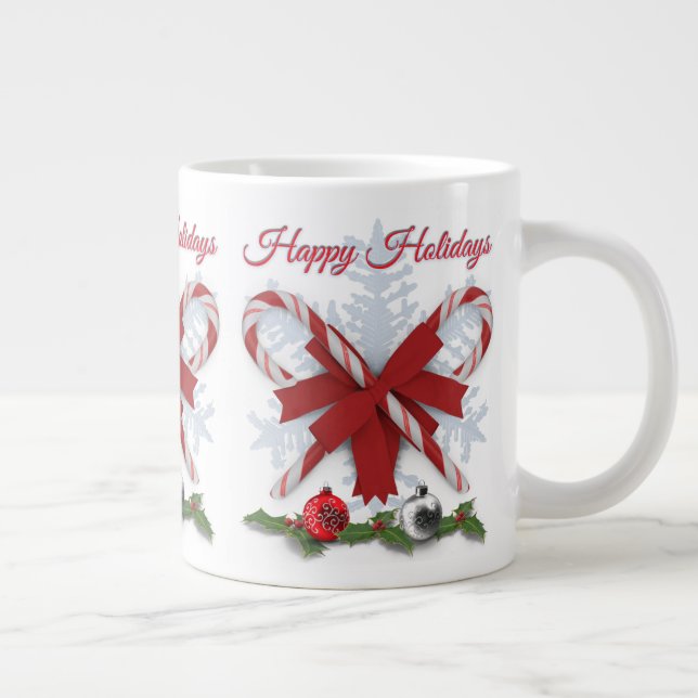 Caneca De Café Grande Bengalas Felizes Festas (Direita)