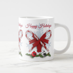 Caneca De Café Grande Bengalas Natal Feliz Natal
