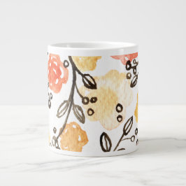 Caneca De Café Grande Berries e Floral