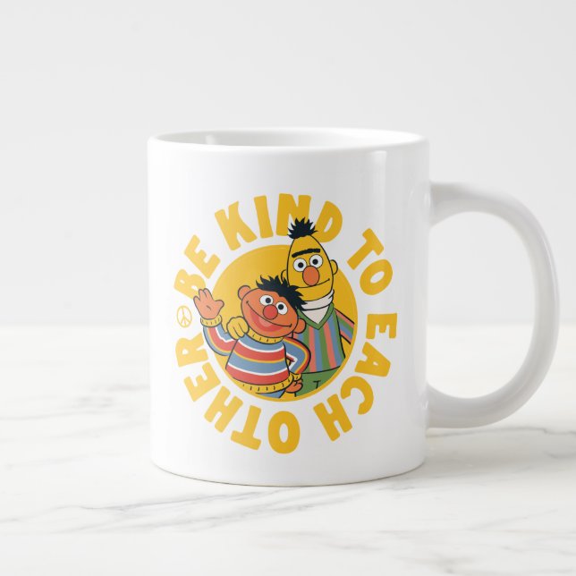 Caneca De Café Grande Bert e Ernie | Ser gentis entre si (Direita)