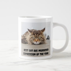 Caneca De Café Grande Best cat axe murderer expression