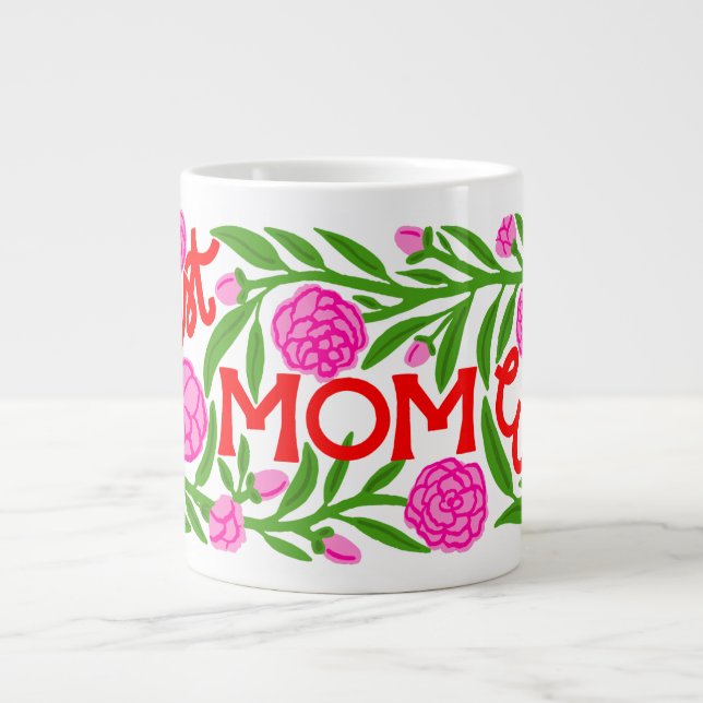 Caneca De Café Grande Best Mom Ever Mother's Day Jumbo Mug (Frente)