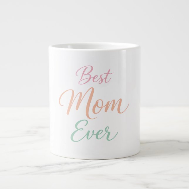 Caneca De Café Grande Best Mom Ever Personalized Coffee Mug (Frente)