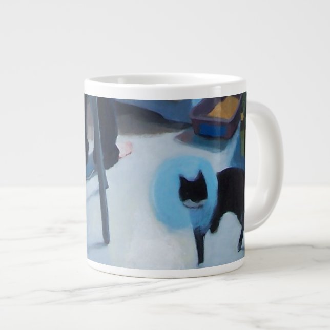Caneca De Café Grande Betsy Cat em Cone Mug (Frente Esquerda)