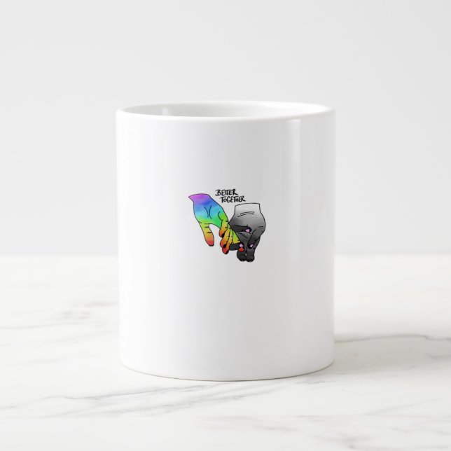 Caneca De Café Grande Better Together Black Clean Minimal Design  (Frente)