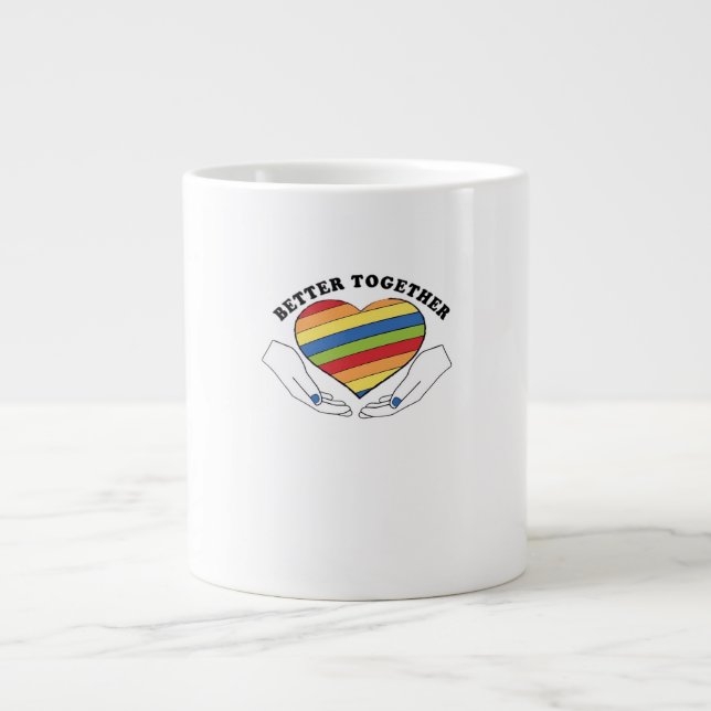 Caneca De Café Grande Better Together Graphics Creative Style  (Frente)