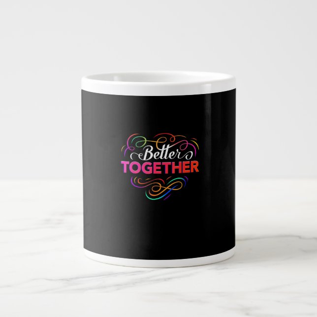 Caneca De Café Grande Better Together Minimal Design  (Frente)
