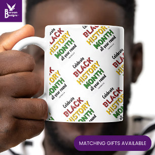Caneca De Café Grande BHM Motivacional MÊS DE HISTÓRIA NEGRA