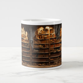 Caneca De Café Grande Biblioteca Secreta