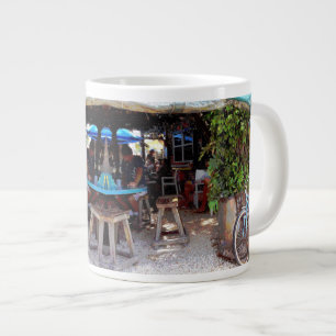 Caneca De Café Grande Bicicleta Azul