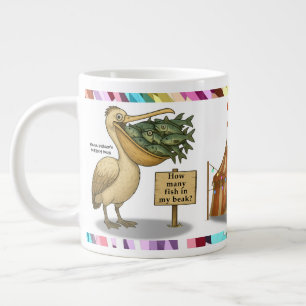 Caneca De Café Grande Bico brilhante do pelicano Pierre