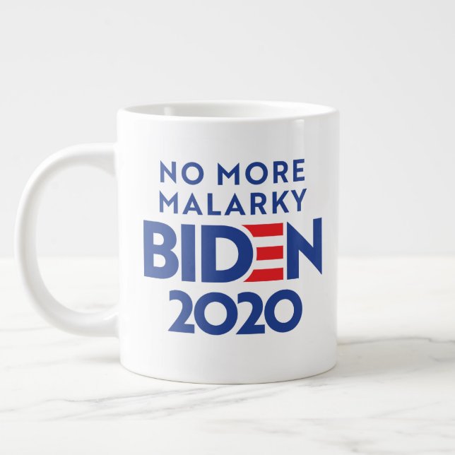 Caneca De Café Grande BIDEN 2020 - No More Malarky (Esquerda)