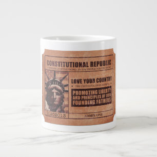 Caneca De Café Grande Bilhete Político