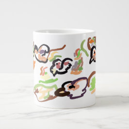 Caneca De Café Grande Birds and autumn