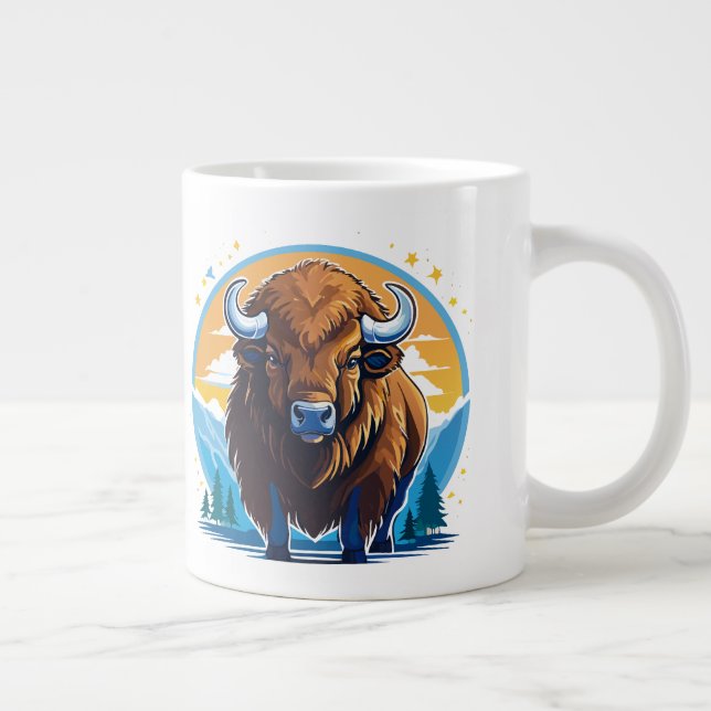 Caneca De Café Grande bisão-americano (Direita)