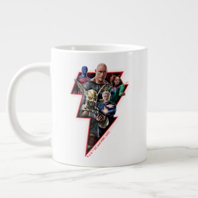 Caneca De Café Grande Black Adam Group Lightning Graphic (Esquerda)