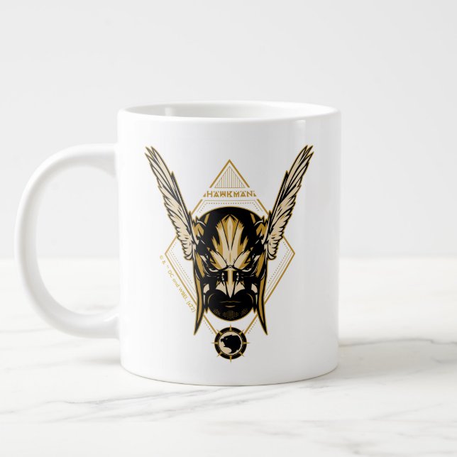 Caneca De Café Grande Black Adam | Hawkman Helmet Graphic (Esquerda)