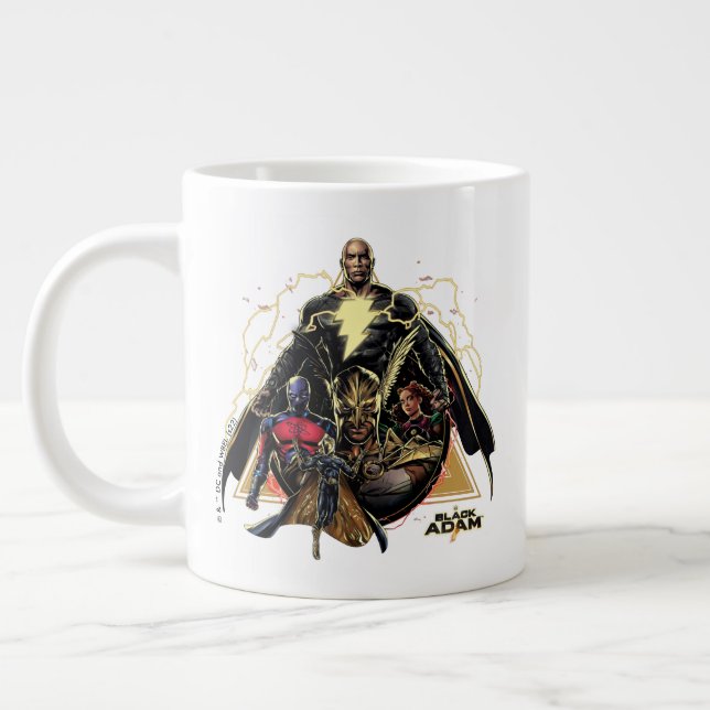 Caneca De Café Grande Black Adam Triangular Group Graphic (Esquerda)