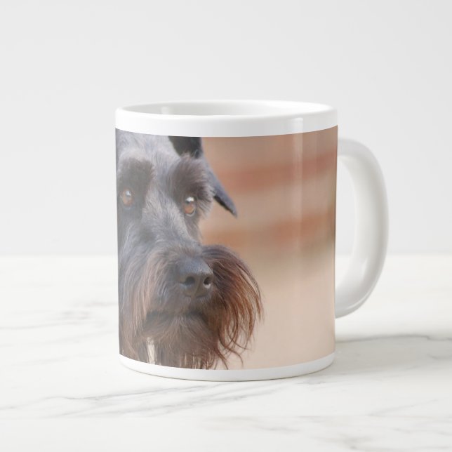 Caneca De Café Grande Black Miniature Schnauzer (Frente Esquerda)