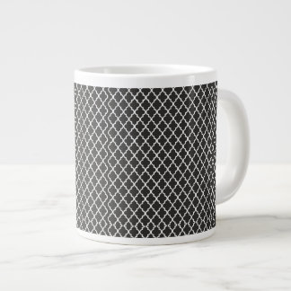 Caneca De Café Grande Black Quatrefoil