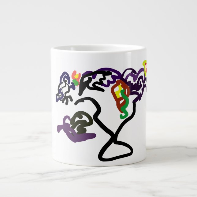 Caneca De Café Grande Black Ravens party (Frente)