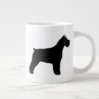 Caneca De Café Grande Black Schnauzer Dog Silhouettes