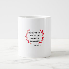 Caneca De Café Grande Blessed Are The Merciful Christmas Mug