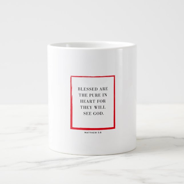 Caneca De Café Grande Blessed Are The Pure In Heart Christmas Mug (Frente)