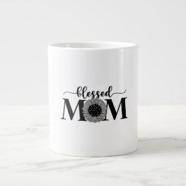 Caneca De Café Grande Blessed Mom