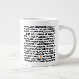 Caneca De Café Grande #BLKWMNPLAN Hashtag Planner Jumbo Mug