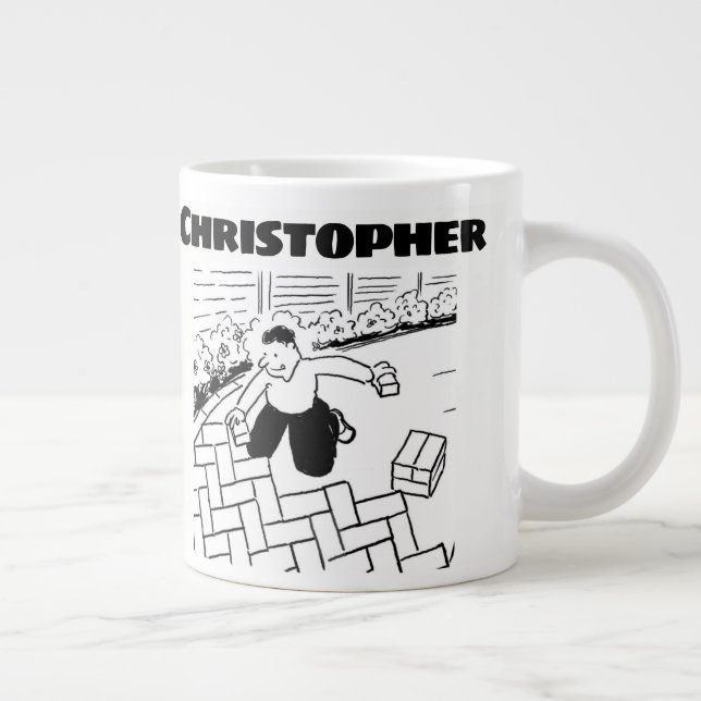 Caneca De Café Grande Bloquear Pavimento ou Bloquear Camada de Proteção  (Direita)