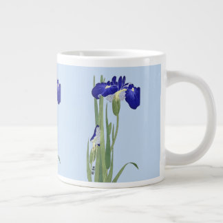 Caneca De Café Grande Blue Irises de Ohara Koson