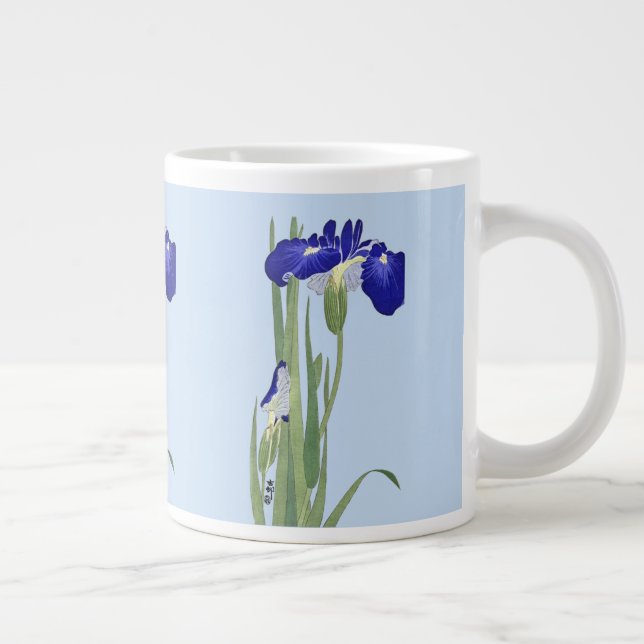 Caneca De Café Grande Blue Irises de Ohara Koson (Direita)