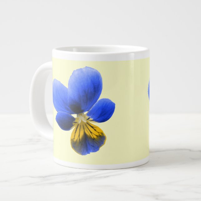 Caneca De Café Grande Blue Pansy Mug (Frente Esquerda)