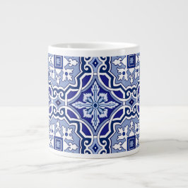 Caneca De Café Grande Blue tiles,Mediterranean tiles,majolica  