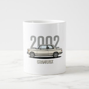 Caneca De Café Grande BMW 2002 Chamonix Branco Carro Clássico