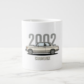 Caneca De Café Grande BMW 2002 Chamonix Branco Carro Clássico