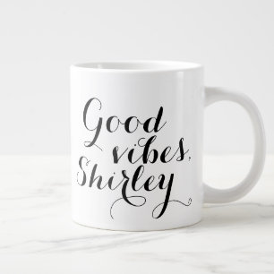 Caneca De Café Grande Boas Víblias Personalizadas Shirley Feliz Uplifin