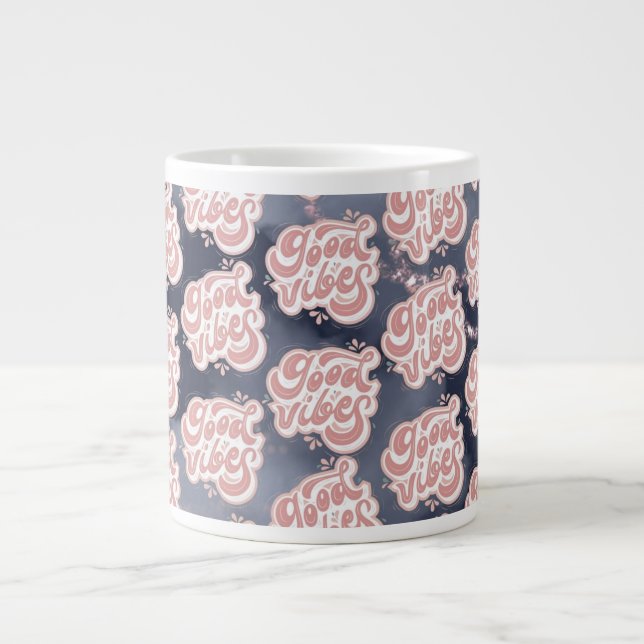 Caneca De Café Grande Boas Vibrações (Frente)