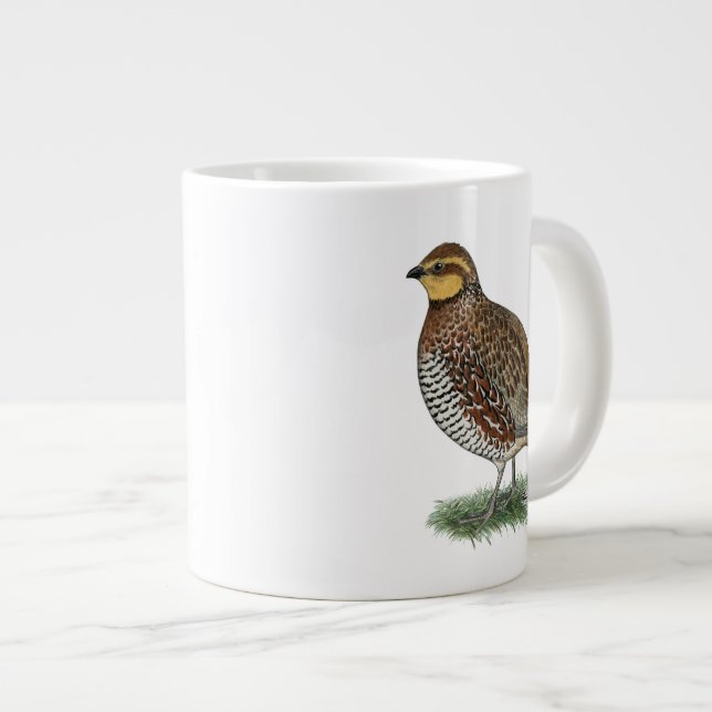 Caneca De Café Grande Bobwhite Quail Hen (Frente Esquerda)