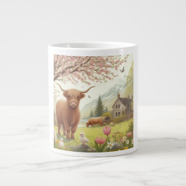 Caneca De Café Grande Boca-branca, primavera (Frente)
